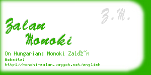 zalan monoki business card